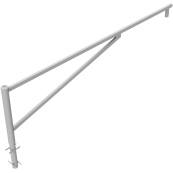 Swing barrier | for casting in concrete, hot-dip galvanized | clear width: 3500 mm | with Euro profile cylinder lock